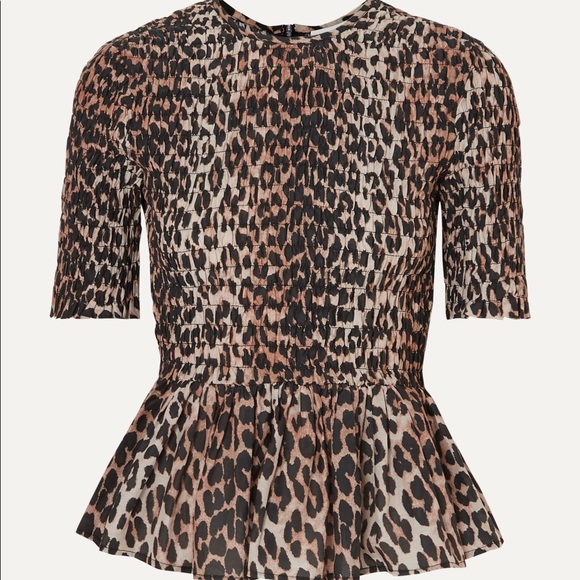 Ganni leopard peplum top - Picture 4 of 4